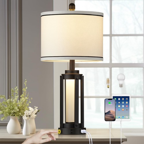 Modern table lamp - 26", usb