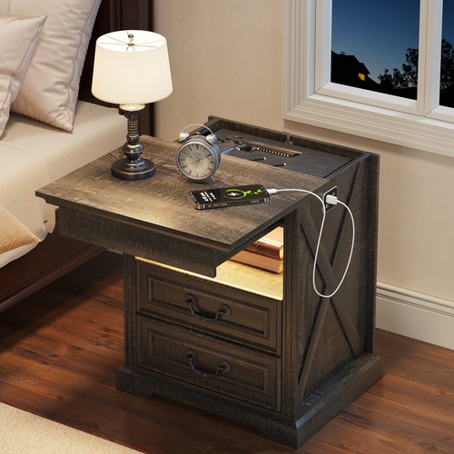 Nightstand with charging - with,