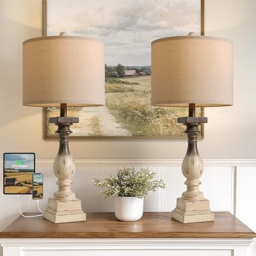 Farmhouse table lamps - 27", with
