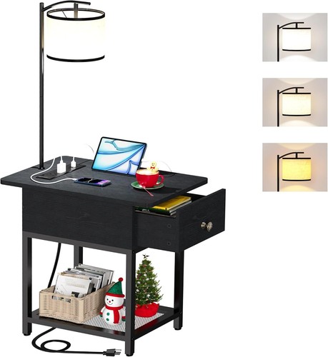 Floor lamp with table - with, table,