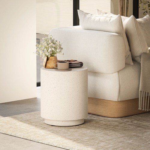 Accent table with concrete - table,