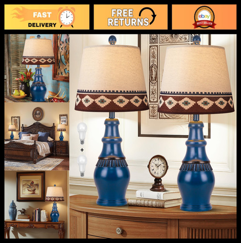 Rustic farmhouse table lamps - table,