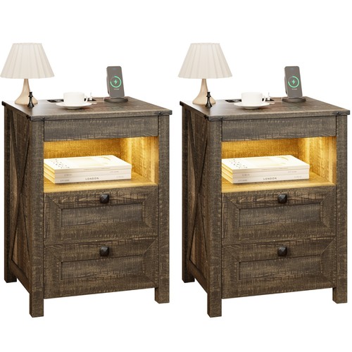 Led nightstand set with - led,