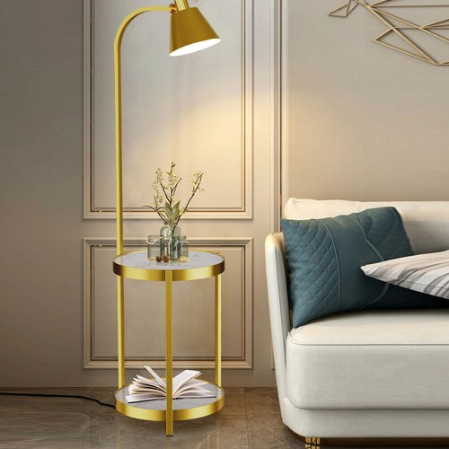 Led floor lamp - gold, 2-tier