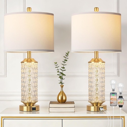 Gold table lamps set of - 26",