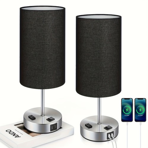 Dimmable table lamps with usb - dimmable,