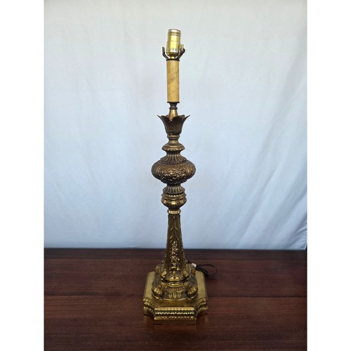 Ornate solid brass table lamp - ornate,
